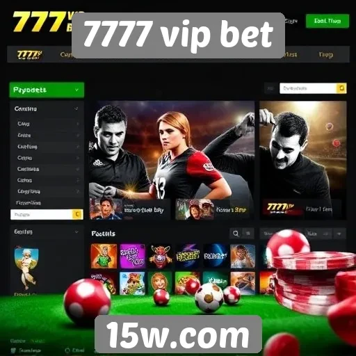 Interface e usabilidade do site 7777 vip bet